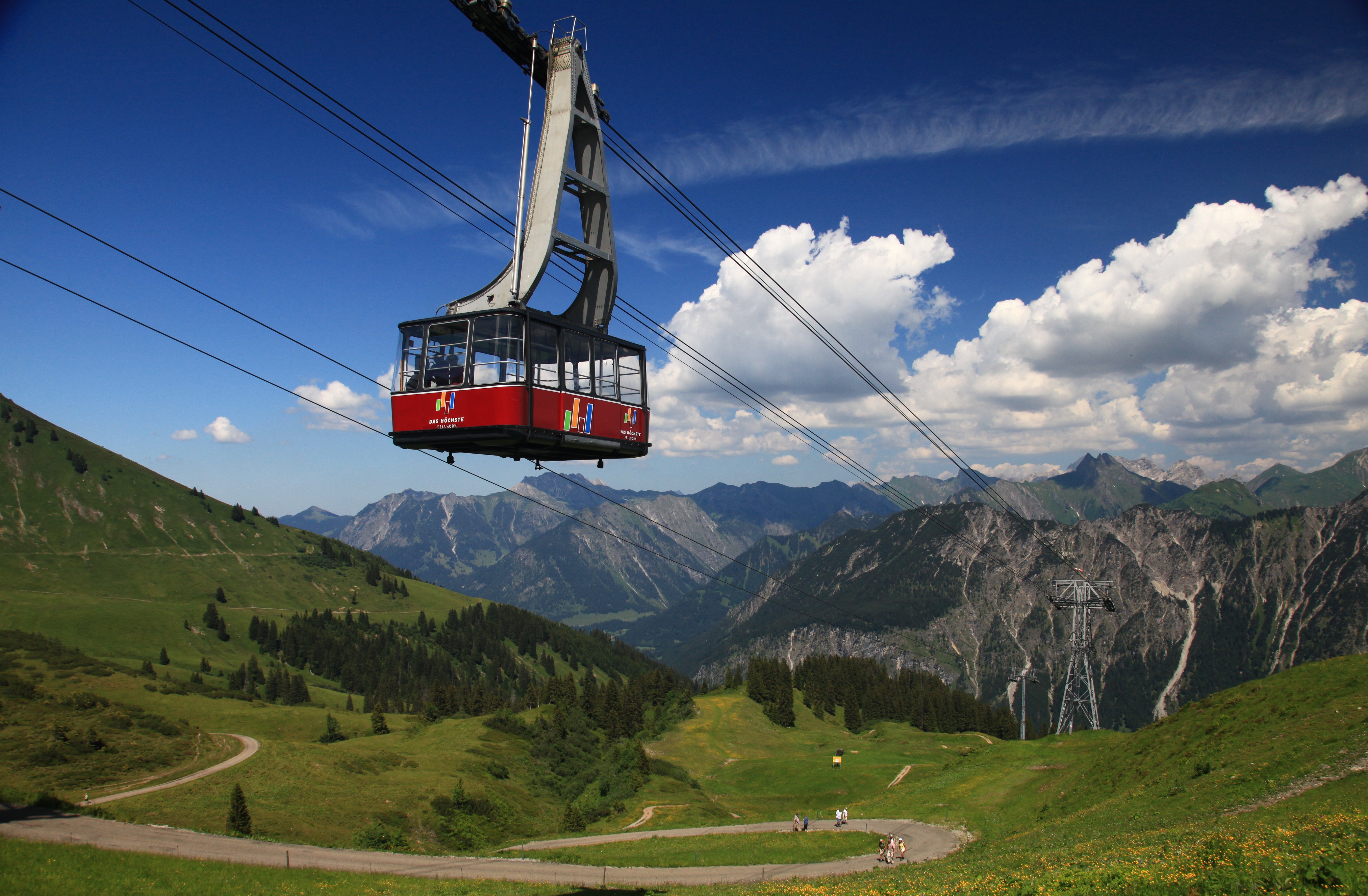 Fellhornbahn mit der Kabinenbahn bequem zur Station Schlappoldsee Fellhornbahn mit der Kabinenbahn bequem zur Station Schlappoldsee