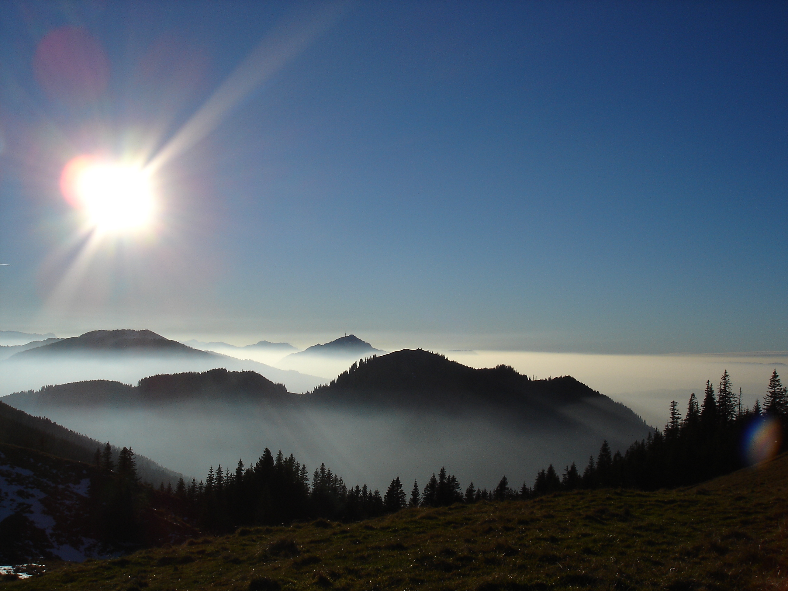 Blick von der Alpspitze auf den Grünten Blick von der Alpspitze auf den Grünten